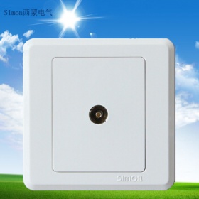 西蒙SiMON开关插座 39系列白色工程款开关插座面板电视插座直插式
