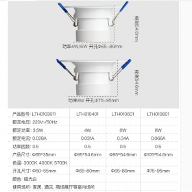 欧普照明OPPLE射灯灵众Ⅱ天花灯LED射灯5/7/10/15/30W嵌入式COB射灯