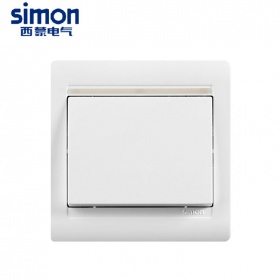 西蒙Simon开关面板 55雅白系列 一开双控开关面板