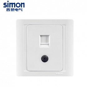 西蒙Simon开关面板 55雅白系列 电视电脑插座面板