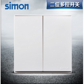 西蒙Simon开关面板 E6雅白系列 二开多控开关面板
