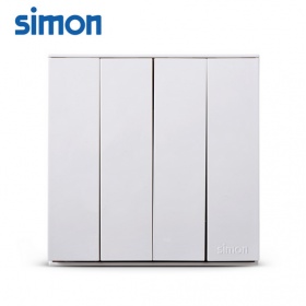 西蒙Simon开关面板 E6雅白系列 四开双控开关面板