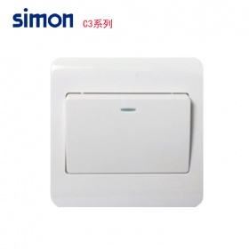 西蒙Simon开关面板 C3雅白系列 一开单控开关面板