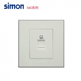 西蒙Simon开关面板 56C雅白系列 一位电脑插座面板