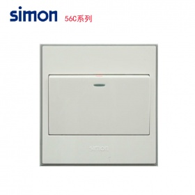 西蒙Simon开关面板 56C雅白系列 一开双控开关面板