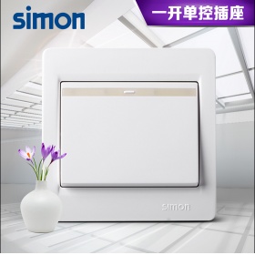 西蒙Simon开关面板 53雅白系列 一开单控开关面板