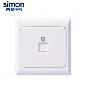 西蒙Simon开关面板 61雅白系列 一位电脑插座面板