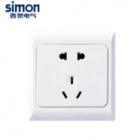 西蒙Simon开关面板 61雅白系列 二三眼五孔10A插座面板
