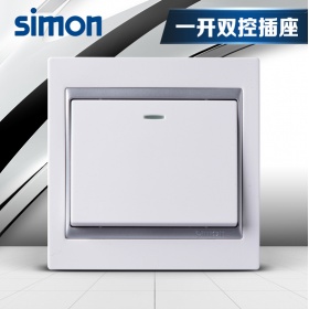 西蒙Simon开关面板 58雅白系列 一开双控开关面板