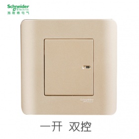 施耐德Schneider开关插座轻点沉醉金 单开双控 一开双控 单联双控 插座面板