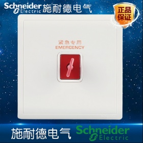 施耐德Schneider开关插座 丰尚Pieno雅白 紧急报警按钮开关插座面板