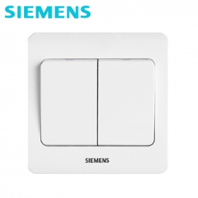 西门子SIEMENS开关插座 远景Vista雅白系列  二开单控开关面板