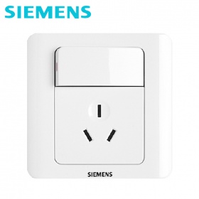 西门子SIEMENS开关插座 远景Vista雅白系列  一开单控三孔16A插座面板