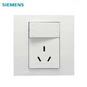 西门子SIEMENS开关插座 灵致Aizo雅白系列  一开单控三孔16A插座面板