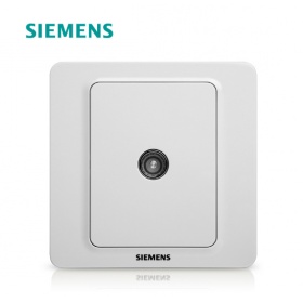 西门子SIEMENS开关插座 映彩diy皓锌白系列  一位电视插座面板