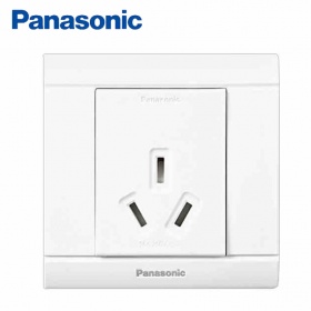 松下Panasonic开关插座 佳典纯雅白系列 三孔10A插座面板