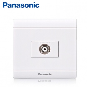 松下Panasonic开关插座 佳典纯雅白系列 一位电视插座面板