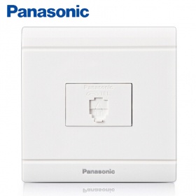 松下Panasonic开关插座 佳典纯雅白系列 一位电话插座面板