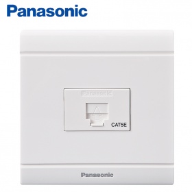 松下Panasonic开关插座 佳典纯雅白系列 一位电脑插座面板