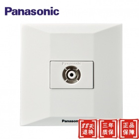 松下Panasonic开关插座 新适佳雅白系列 一位电视插座面板