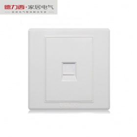 德力西DELIXI开关插座 CD220雅白系列 一位电脑插座面板