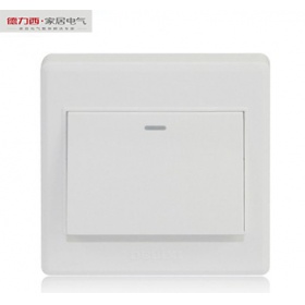 德力西DELIXI开关插座 CD220雅白系列 一开单控开关面板