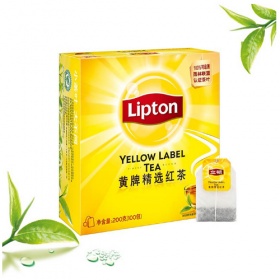 立顿（Lipton）黄牌精选红茶50包100g 茶叶
