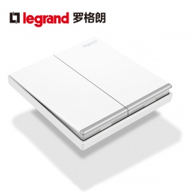 TCL罗格朗开关插座面板K8逸景玉兰白系列工程家用开关二联单控面板