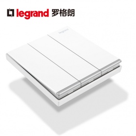 TCL罗格朗开关插座面板K8逸景玉兰白系列工程家用开关三联双控面板