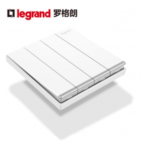TCL罗格朗开关插座面板K8逸景玉兰白系列工程家用开关四联双控面板