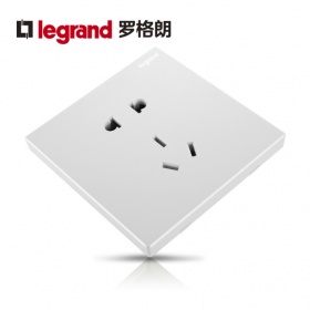 TCL罗格朗开关插座面板K8逸景玉兰白系列工程家用五孔10A插座面板