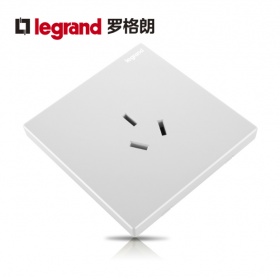 TCL罗格朗开关插座面板K8逸景玉兰白系列工程家用三孔16A插座面板