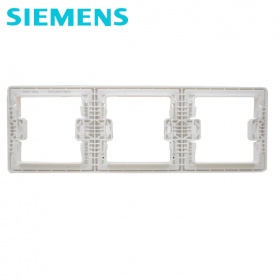 西门子SIEMENS开关插座面板睿致炫白系列开关三联边框面板
