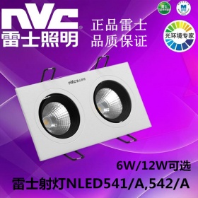 雷士照明 LED射灯斗胆灯双头格栅射灯单头豆胆灯COB大功率NLED541