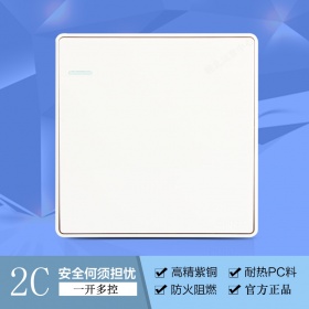 正泰开关插座86型暗装NEW2C一开多控 内嵌钢架白色大板 一开三控