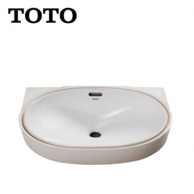 TOTO台下盆LW546B嵌入式智洁洗手池小户型卫生间台盆洗脸陶瓷面盆