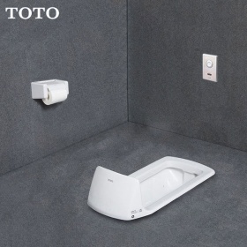 TOTO蹲便器CW7FVB公共家用卫生间感应式冲水蹲坑套装大便器