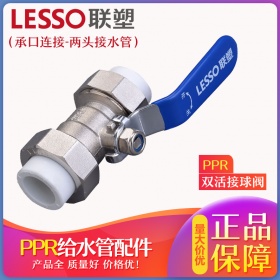 LEESO联塑PPR给水管件配件热熔4分6分双活接球阀(承口连接)20 25