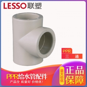 LEESO联塑PPR等径三通 20 4分 25 6分 32 1寸 PPR水管管件配件正三通