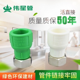 伟星全铜热水器接头PPR活接4分20活直接直通PPR水管配件管件