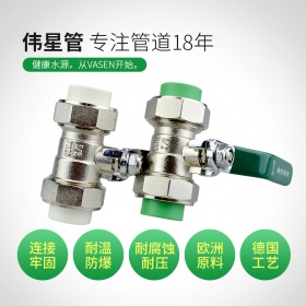 伟星管业PPR水管配件双活接球阀20/25/32阀4分/6分1寸双活接球阀
