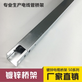 钢制镀锌电缆桥架 槽式金属桥架线槽50*50 50*25