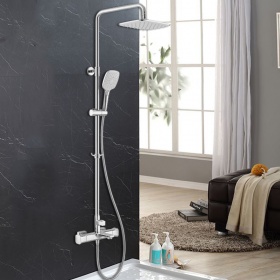 法恩莎卫浴 挂墙式暗装恒温花洒可升降可调多功能大花洒F2H8822SC