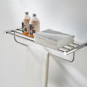 法恩莎毛巾架2层 不锈钢浴巾架304 浴室五金挂件套装置物架 FGJ25