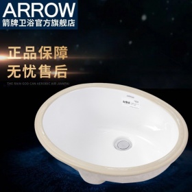箭牌陶瓷台盆嵌入式台下盆长方形卫生间椭圆洗手盆洗脸盆AP449