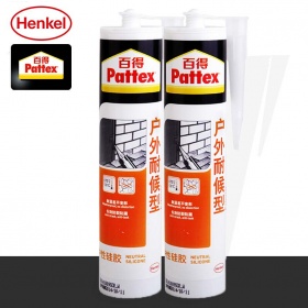 汉高百得（Pattex）SCR-W 中性硅胶玻璃胶密封胶防水耐老化长效防裂防漏户外耐候型白色 300ml 