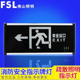 佛山照明 安全出口指示牌LED消防应急灯紧急通道疏散标志消防灯具