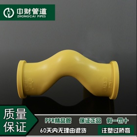 中财管道PPR冷热水管工程家装管配件20 25 32PPR注塑过桥弯短过桥
