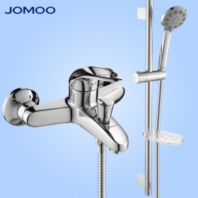 九牧卫生间浴室开关三联浴缸冷热水龙头全铜淋浴水龙头花洒套装